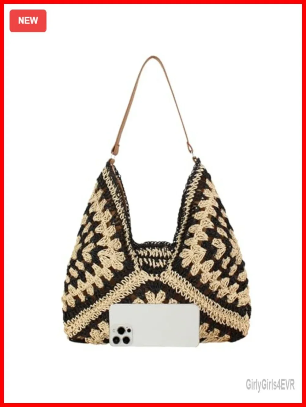 Straw Hobo Bag for Women Woven Beach Purse Large Tote Lining Raffia Shoulder